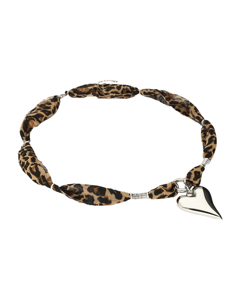 PANTERPRINT KETTING MET STATEMENT HART