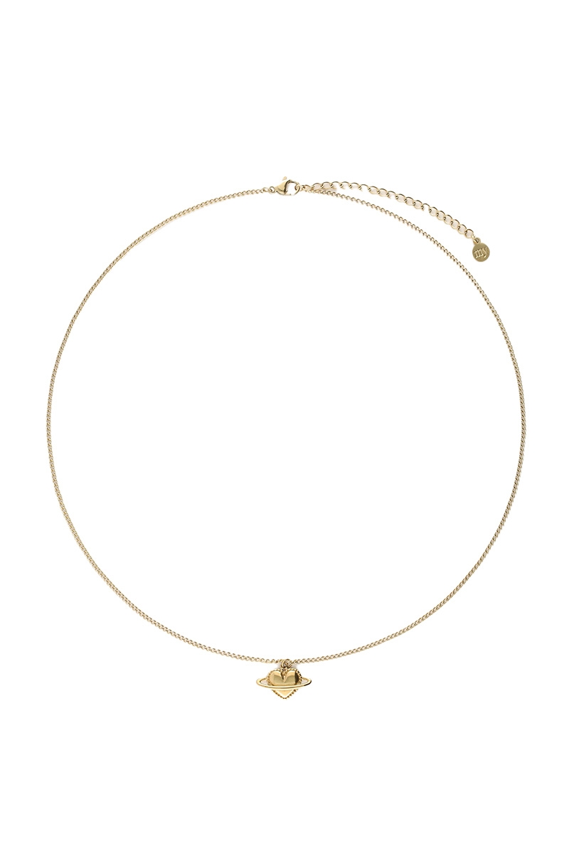 KETTING MET HARTJES PLANEET GOUD