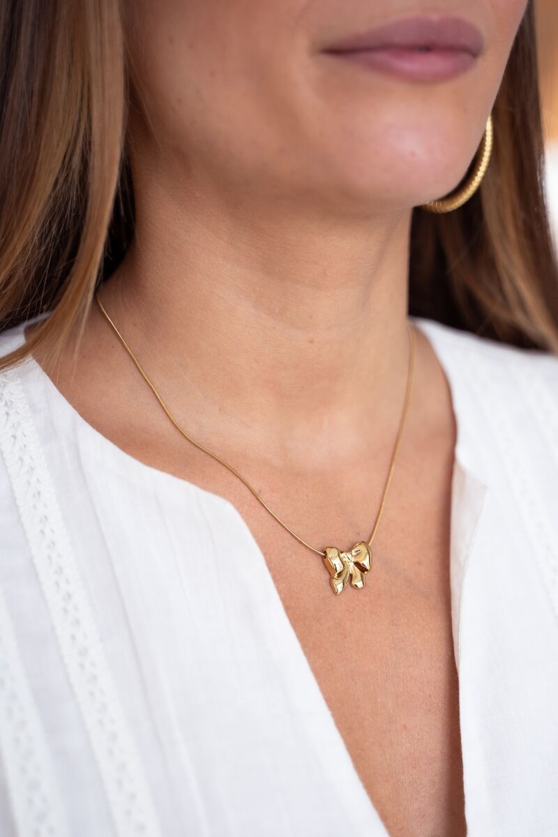 KETTING MET STRIKJE GOUD