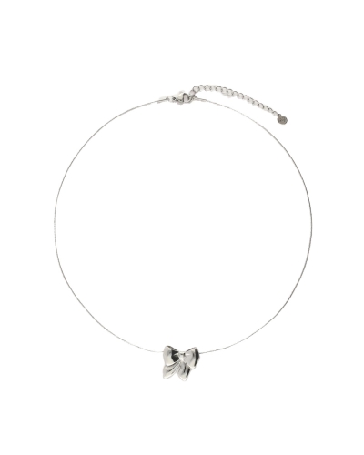 KETTING MET STRIKJE ZILVER