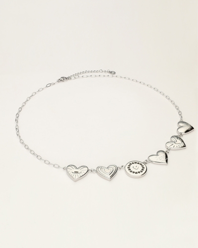 My Jewellery KETTING CHUNKY CC HEARTS ZILVER
