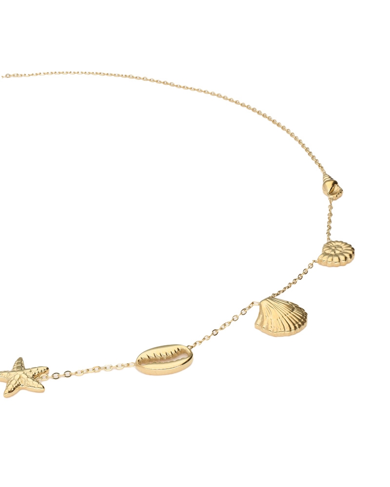 NECKLACE SHELLS HORIZONTAL GOUD