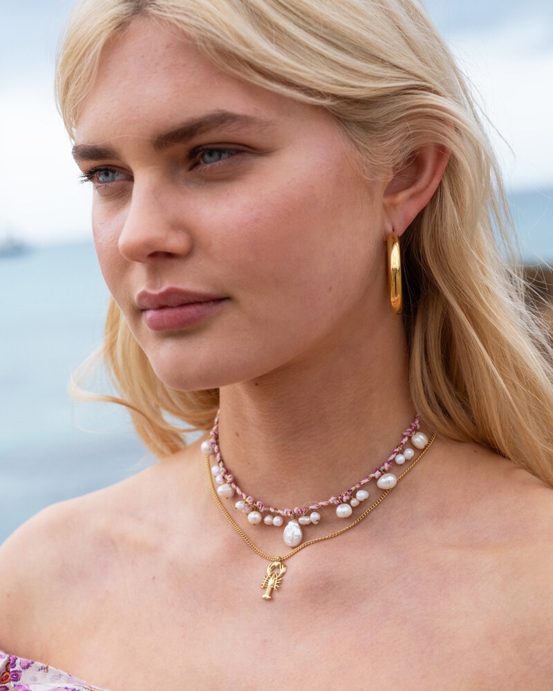 NECKLACE FINE LOBSTER GOUD