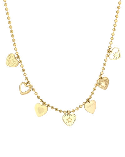 Gossip BEDELKETTING HARTJES MIX GOUD