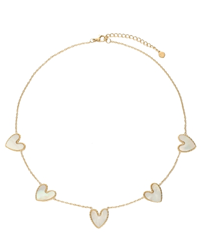 KETTING MET PARELMOER HARTJES
