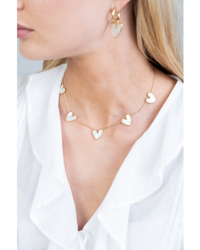 KETTING MET PARELMOER HARTJES