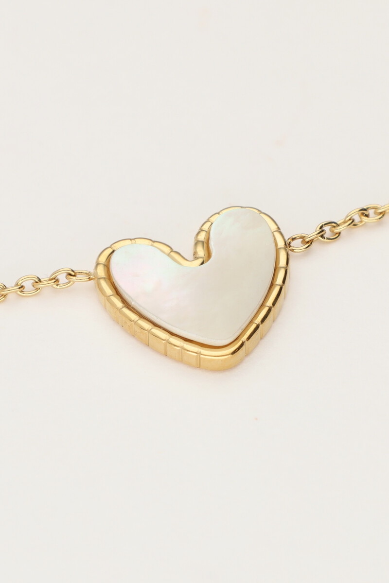 KETTING MET PARELMOER HARTJES