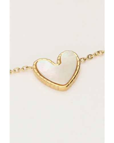 KETTING MET PARELMOER HARTJES