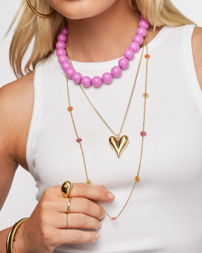 My Jewellery LANGE KETTING MET HARTJE GOUD