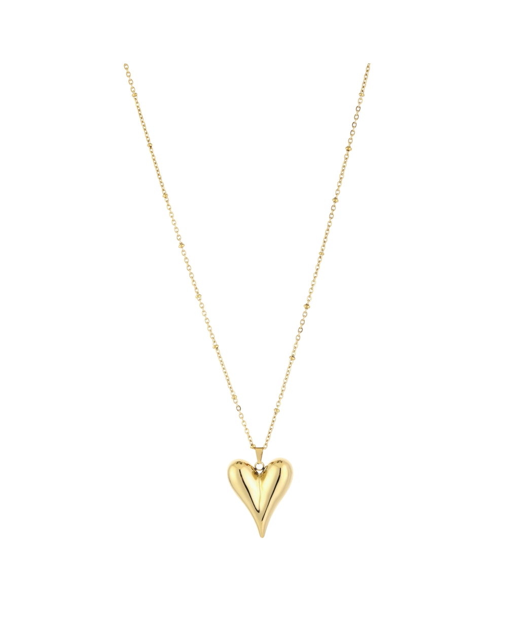 LANGE KETTING MET HART GOUD