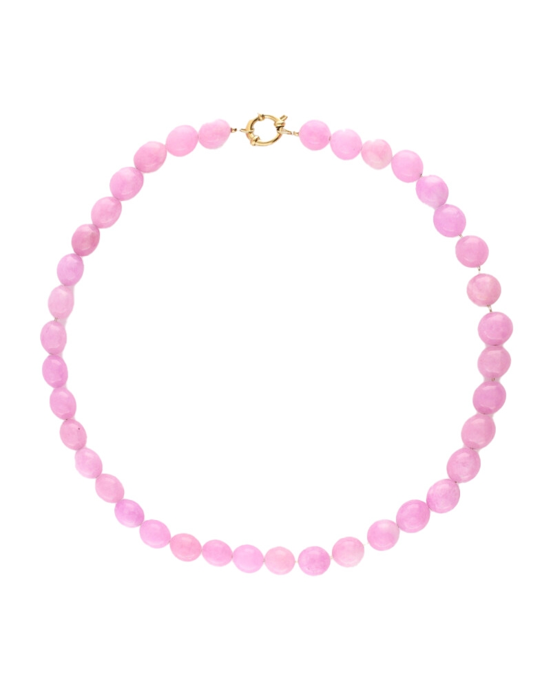 KETTING MET KRALEN LICHT ROZE