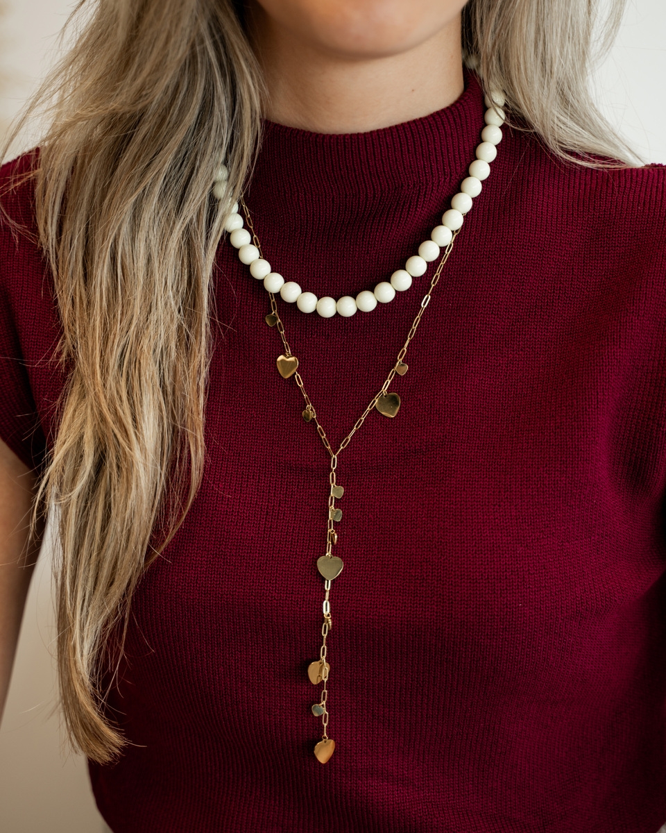 KETTING MET KRALEN LICHTGEEL