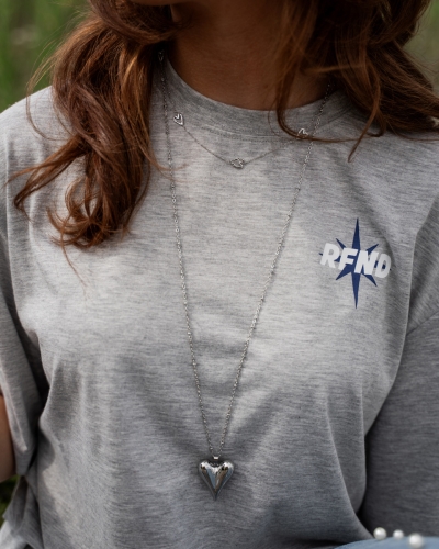 Gossip LANGE KETTING MET HART ZILVER