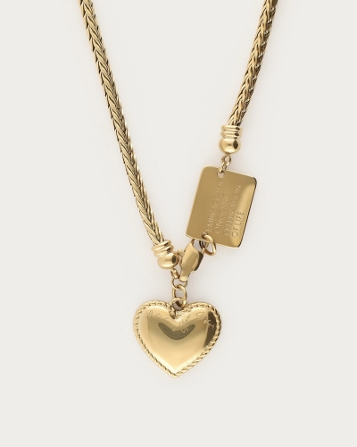 BOLD KETTING MET HARTVORMIGE BEDEL