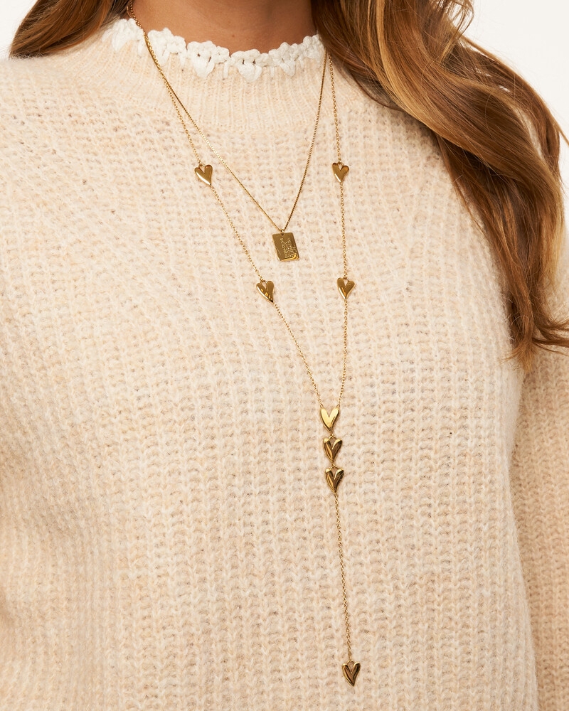 LANGE KETTING Y MET HARTJES