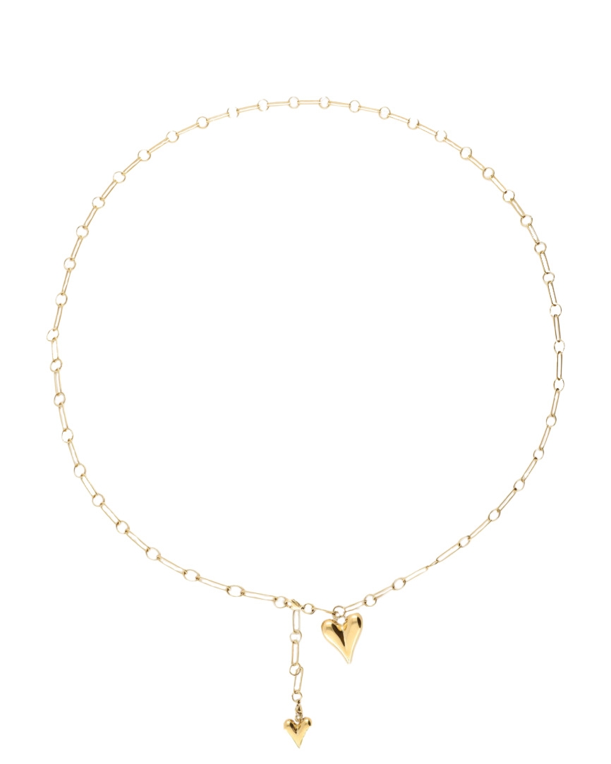 LANGE SCHAKELKETTING Y HARTJES
