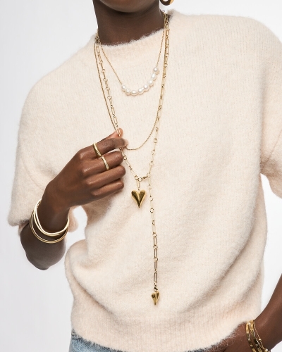 My Jewellery LANGE SCHAKELKETTING Y HARTJES