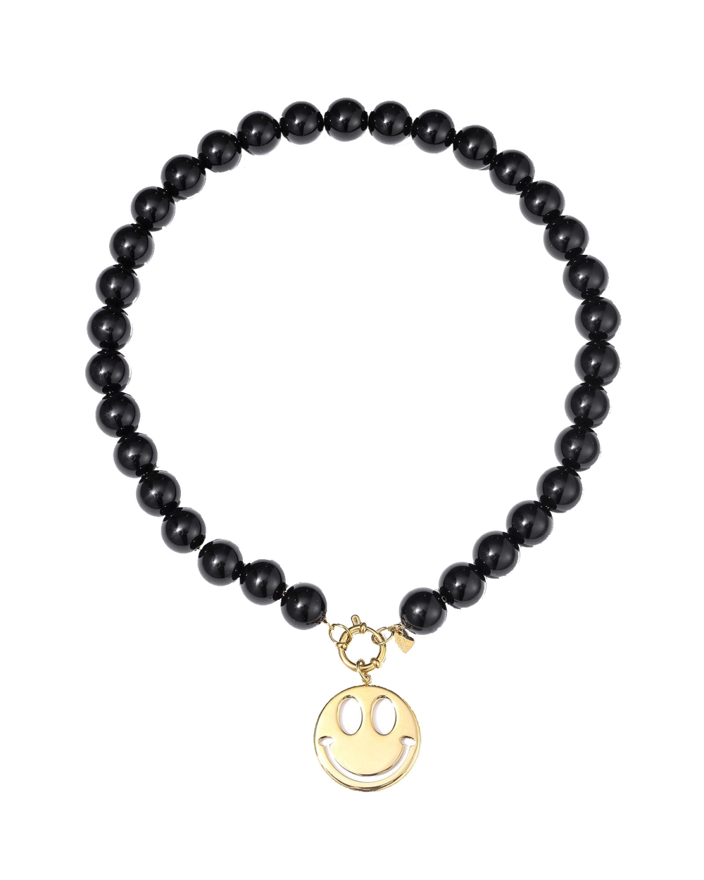 KETTING MET SMILEY ZWART
