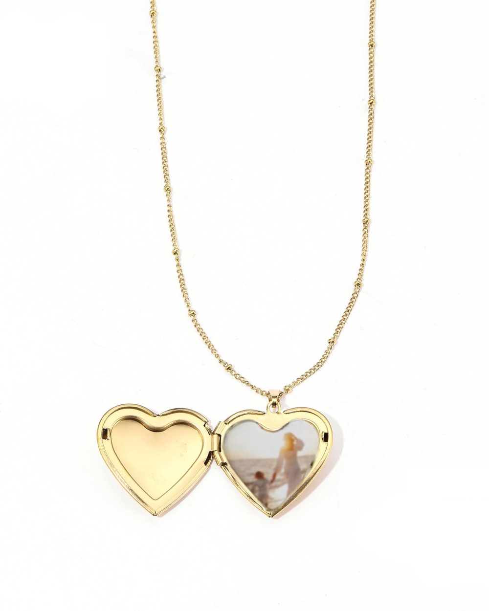 LANGE KETTING MET FOTO HART