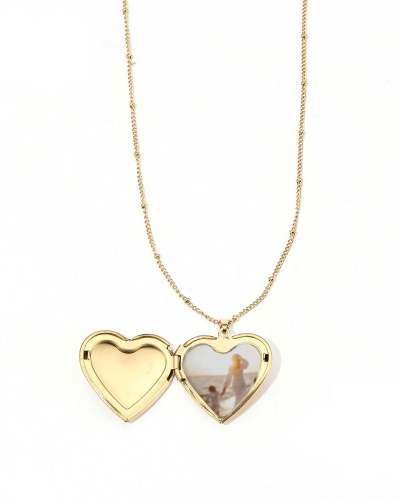 LANGE KETTING MET FOTO HART