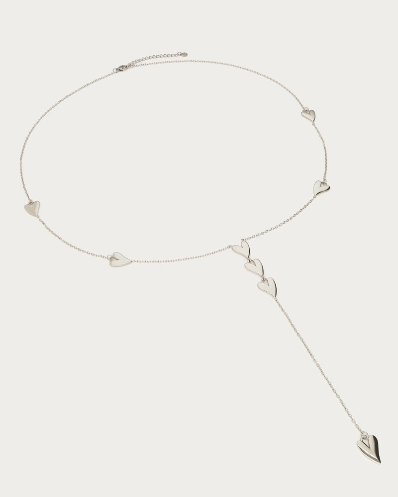 LANGE KETTING Y-VORM EN HARTJES