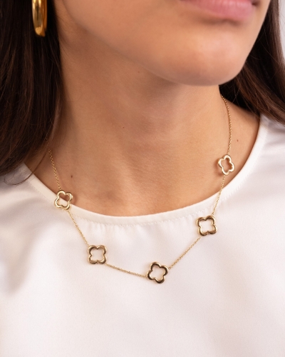 My Jewellery KETTING MET VIJF KLAVERS