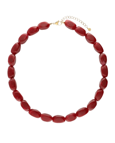KETTING MET OVALEN KETTING BURGUNDY