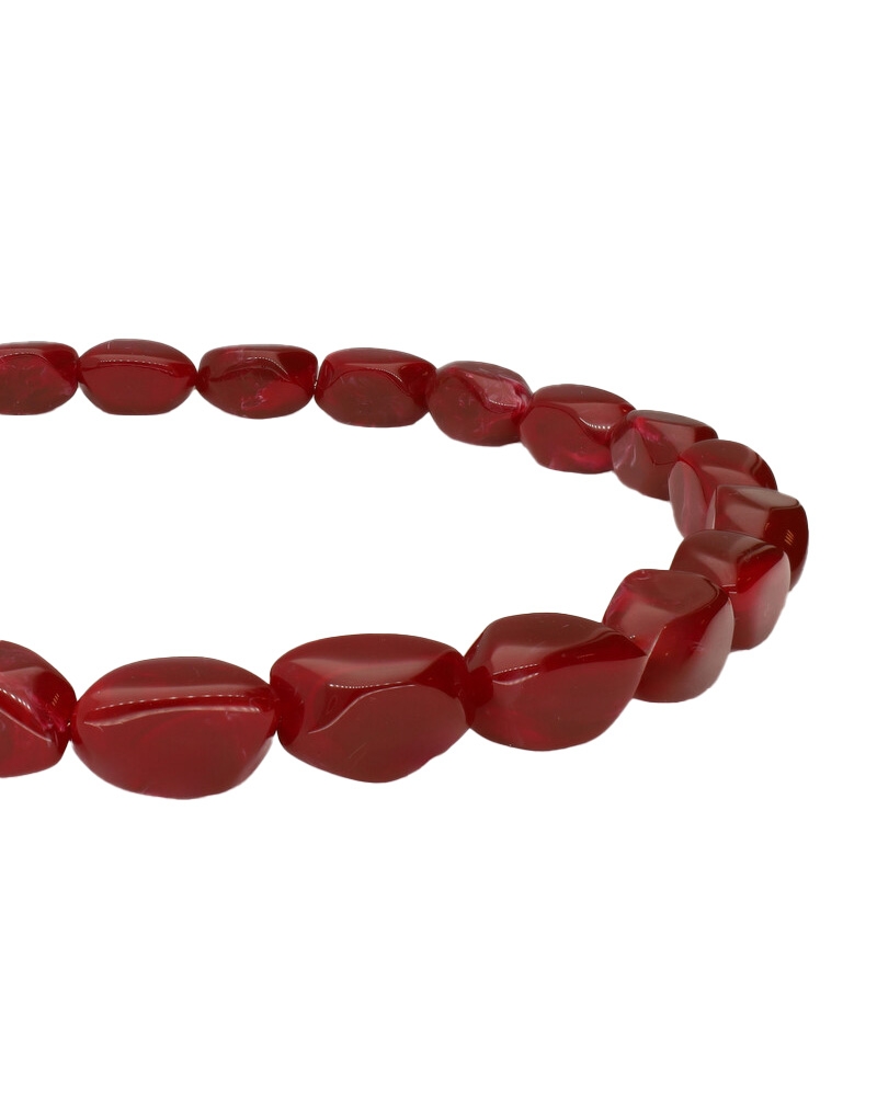 KETTING MET OVALEN KETTING BURGUNDY