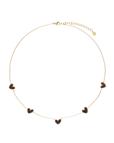 My Jewellery Necklace brown hearts MJ15745