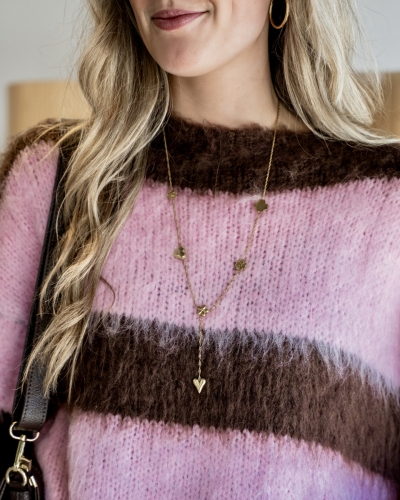 Y-KETTING MET BEDELS GOUD
