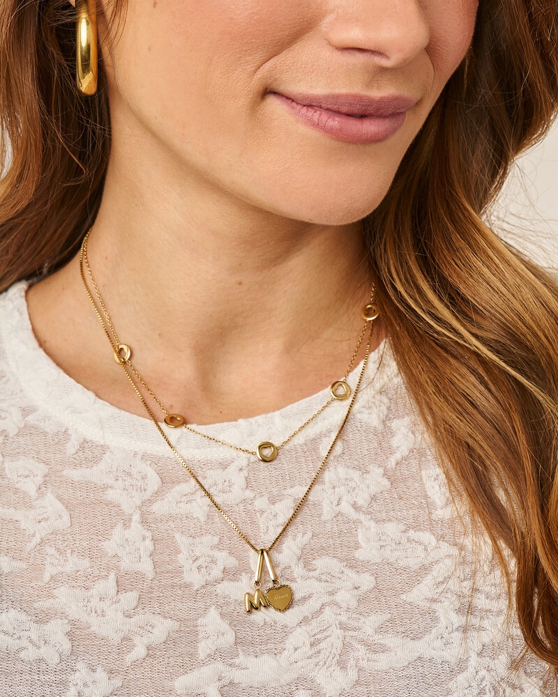 LOVE BASIC KORTE KETTING  GOUD