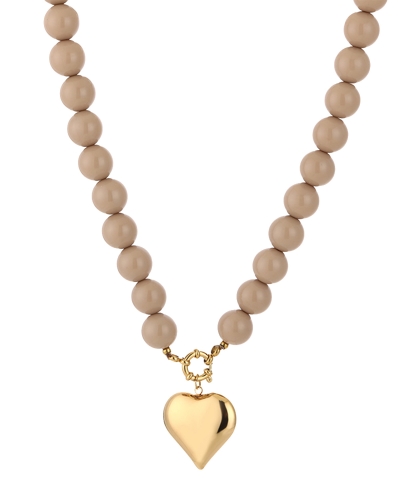 Gossip KRALENKETTING HART BEIGE