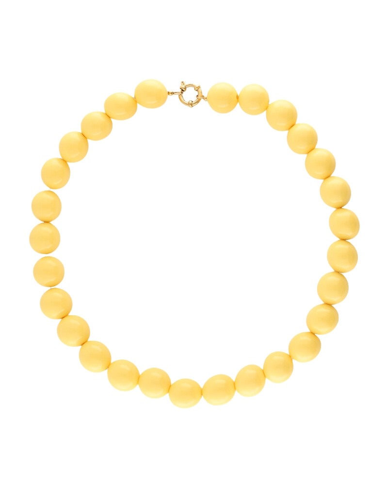 KETTING MET GROVE KRALEN GEEL