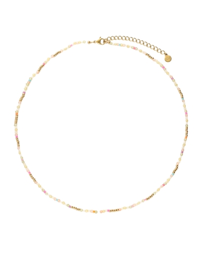 BOTANICAL KETTING MET GROENE KRALEN GOUD