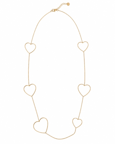 Gossip the Label LANGE KETTING OPEN HARTEN GOUD