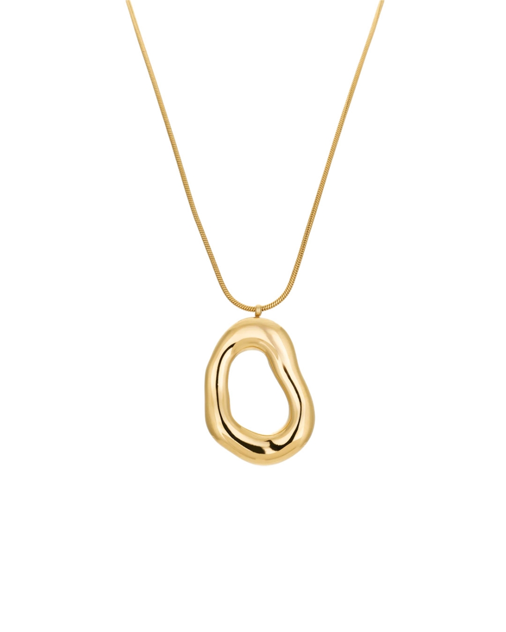 BIG CIRCLE KETTING 80CM GOUD
