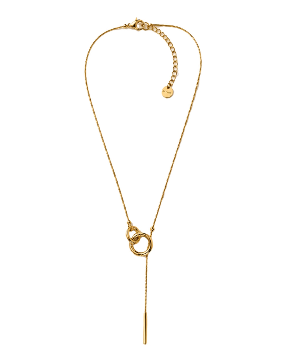 DOUBLE CIRCLE KETTING GOUD
