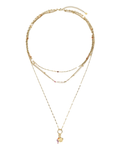 My Jewellery Necklace 3 layers pearl & beads MJ16608