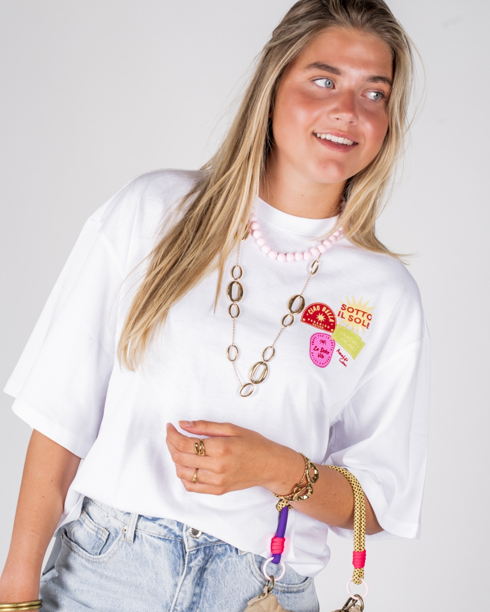 CHUNKY KETTING OVALS 80CM GOUD