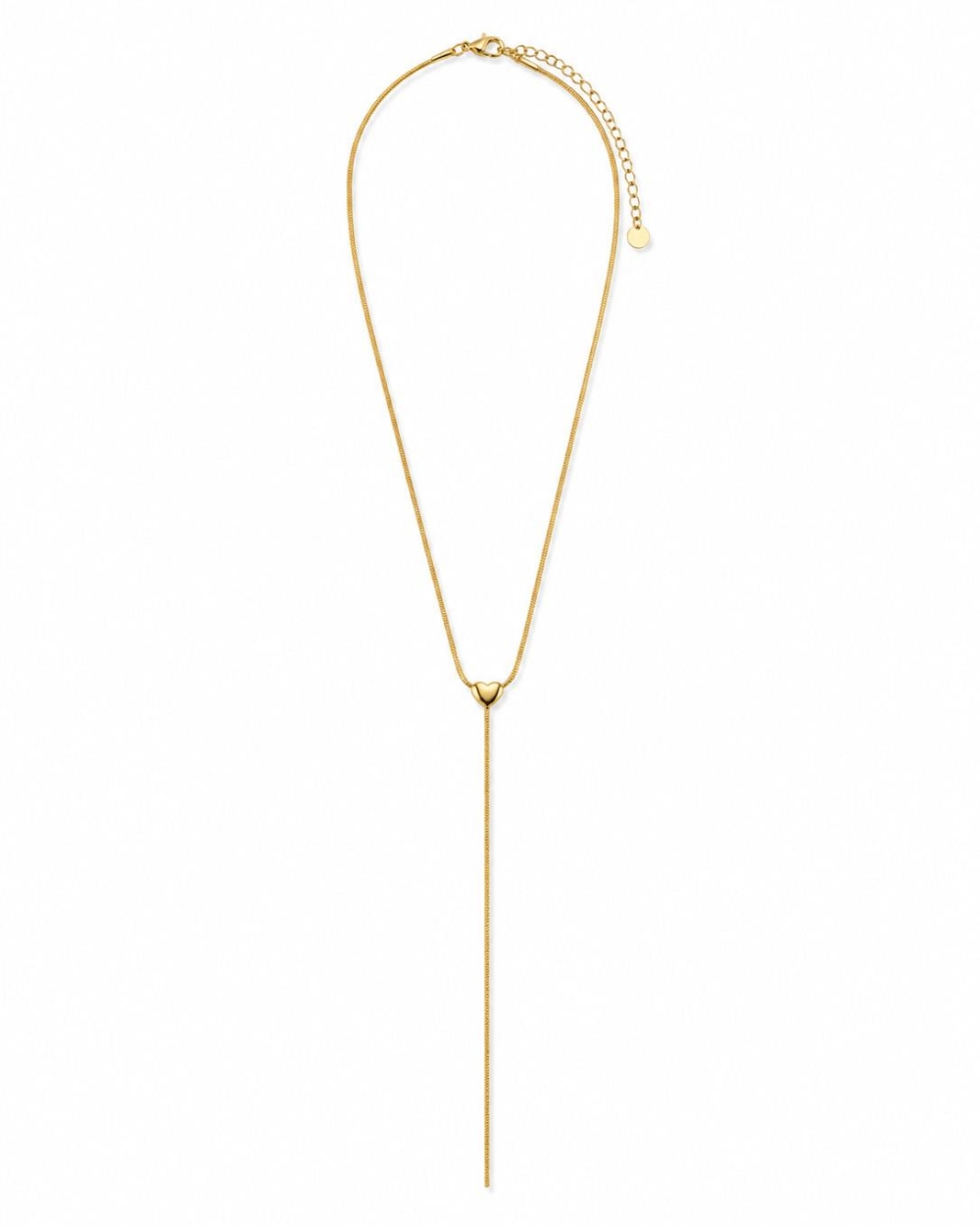 Gossip the Label LANGE SNAKE Y-KETTING MET HART Goud