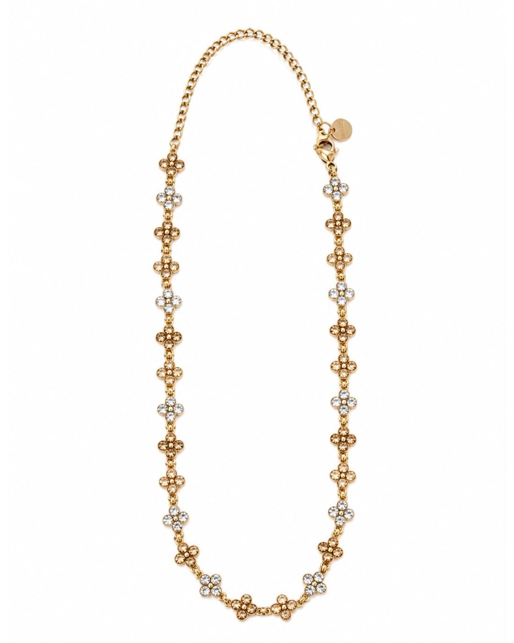 Gossip the Label KETTING CRYSTAL BLOEMEN Champagne