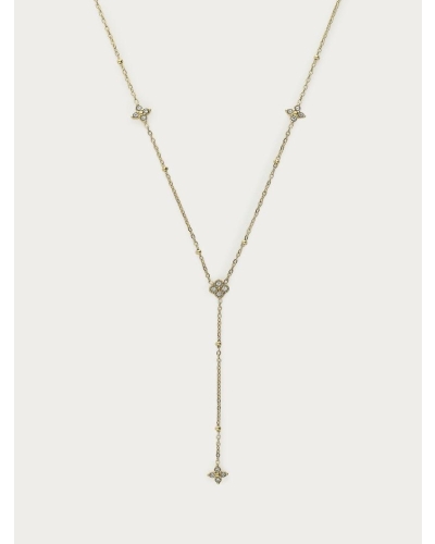 My Jewellery Necklace Y strass clovers MJ16968