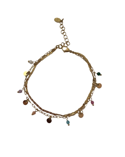 Gossip ENKELBANDJE DUBBLE KETTING Goud
