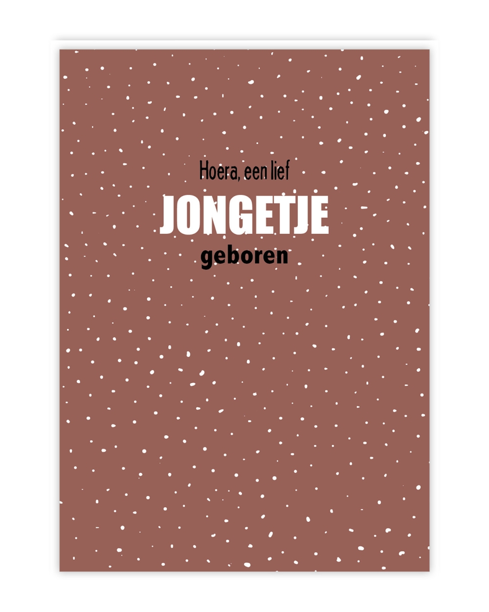 KAART HOERA JONGETJE