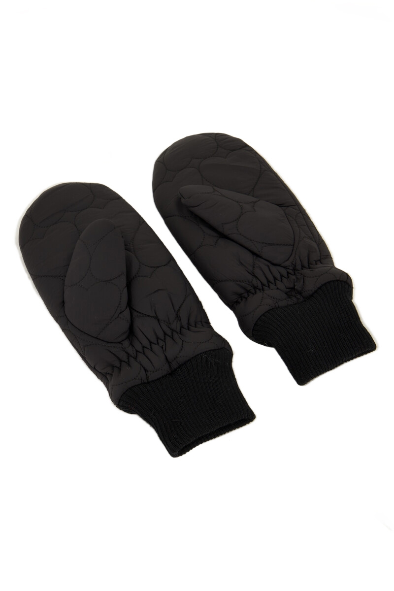 WANTEN MET PADDED HARTJE ZWART