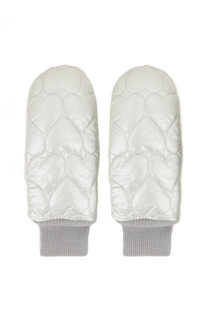 WANTEN MET PADDED HARTJE ZILVER