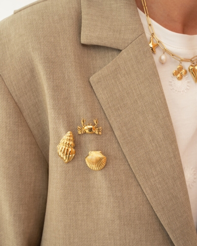 My Jewellery BROCHE SET FRUITS DE MER GOUD