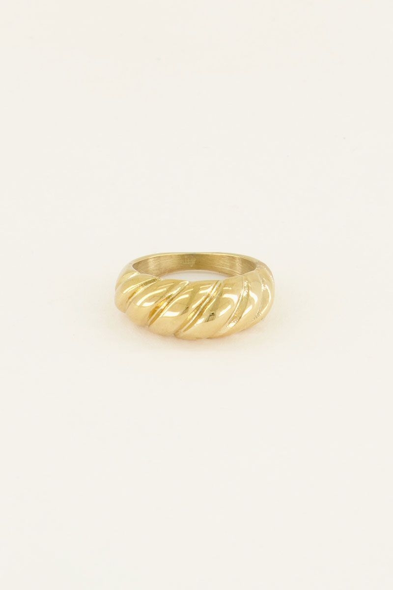 Ring gedraaid goud