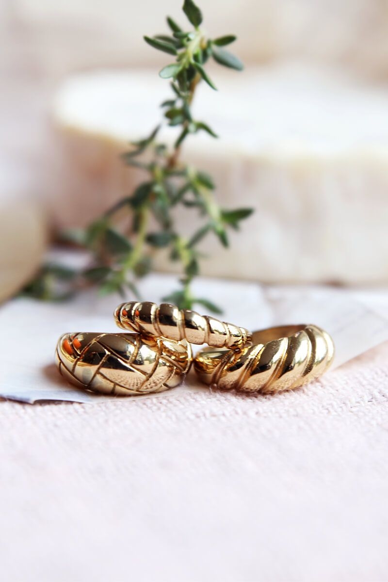 Ring gedraaid goud