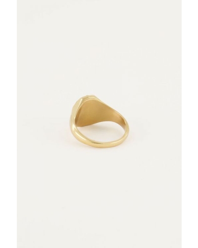 My Jewellery VINTAGE LOOK ZEGELRING MET MUNT GOUD